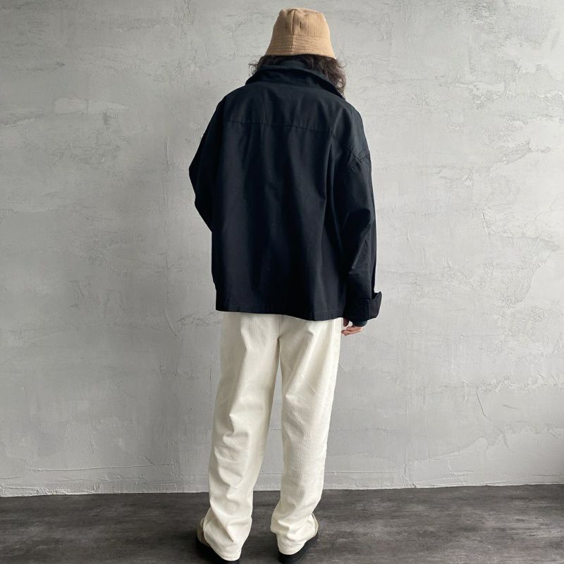 Jeans Factory Clothes [ジーンズファクトリークローズ] ワイドファティーグジャケット [JFC-214-074] BLACK&&モデル身長：173cm 着用サイズ：M&&