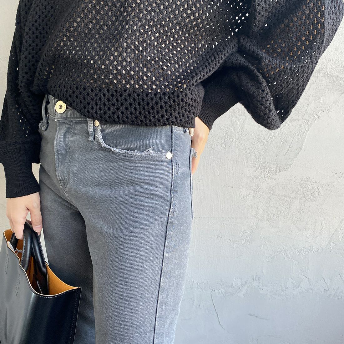 upper hights [アッパーハイツ] THE STELLA ストレッチデニムパンツ [86121902SMK] SMOKE