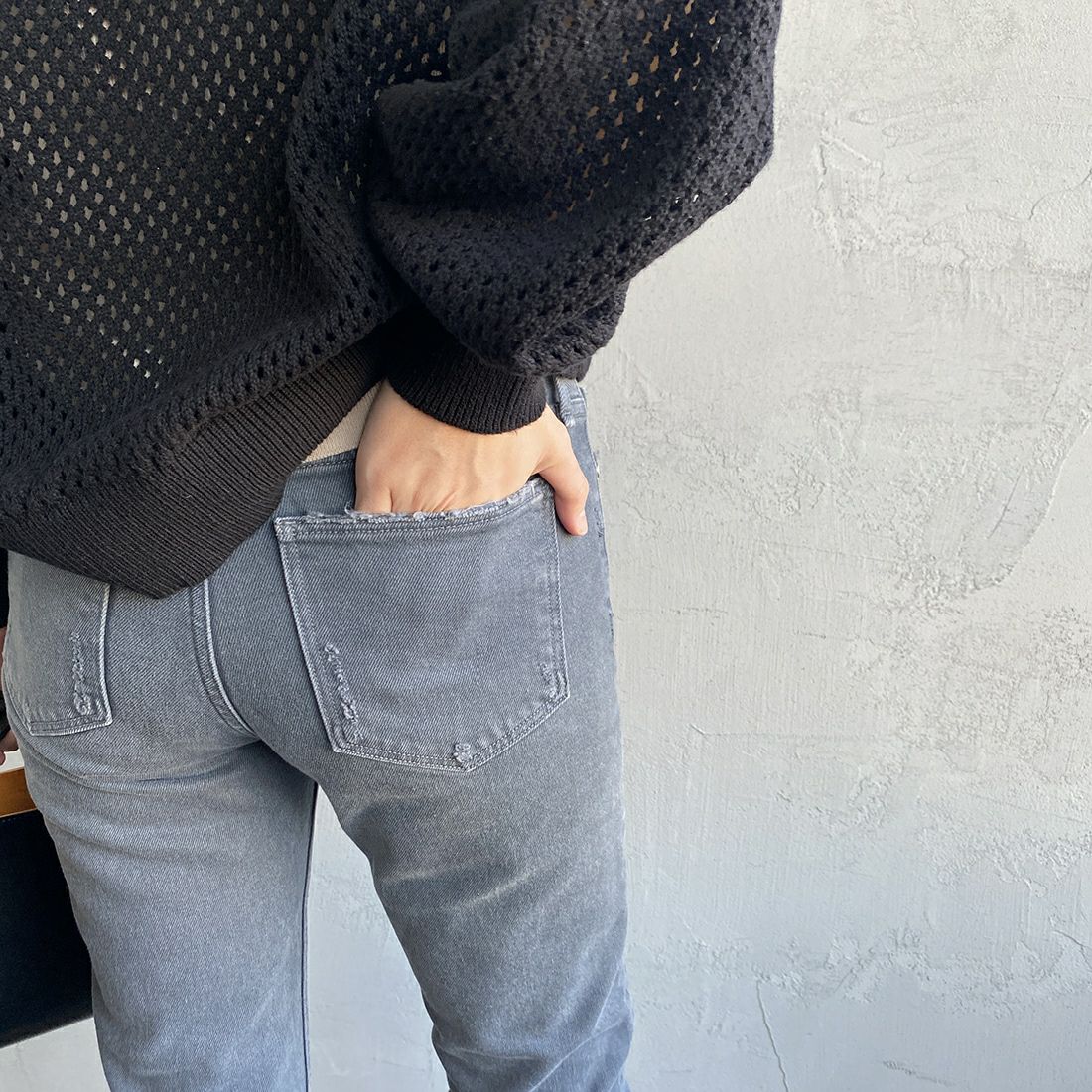 upper hights [アッパーハイツ] THE STELLA ストレッチデニムパンツ [86121902SMK] SMOKE