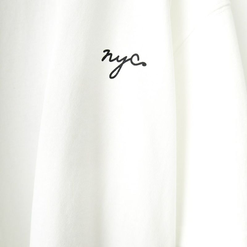 MANHATTAN PORTAGE [マンハッタンポーテージ] 別注 手書き風ロゴバックプリントTシャツ [22SSMP-IN25-JF] WHITE