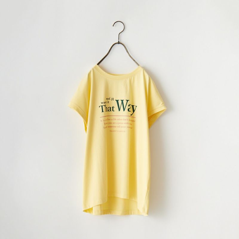 Maison de L'allure [メゾン ドゥ ラリュール] フレンチスリーブ配色ロゴプリントTシャツ [22112020]