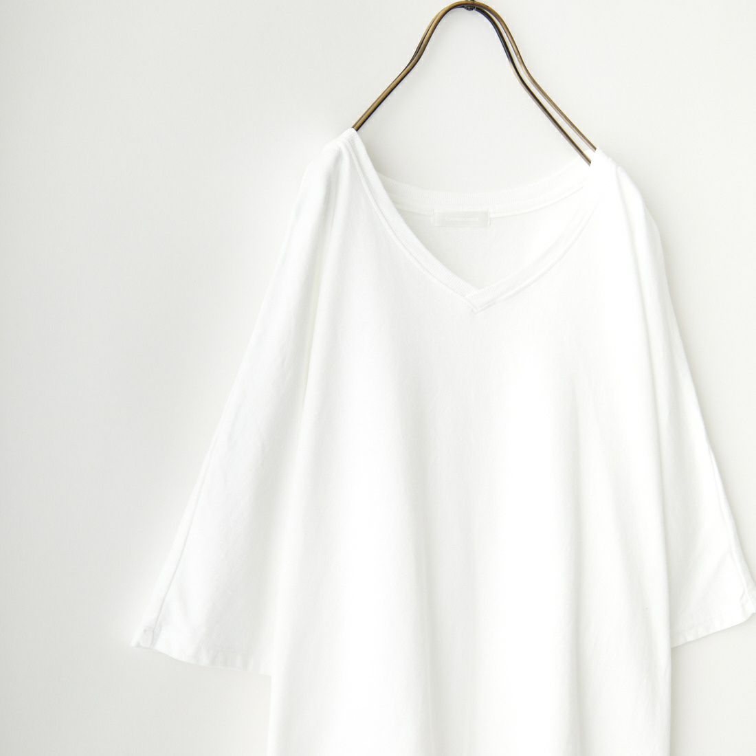 Commencement [コメンスメント] VネックドルマンショートスリーブTシャツ [C-185] WHITE