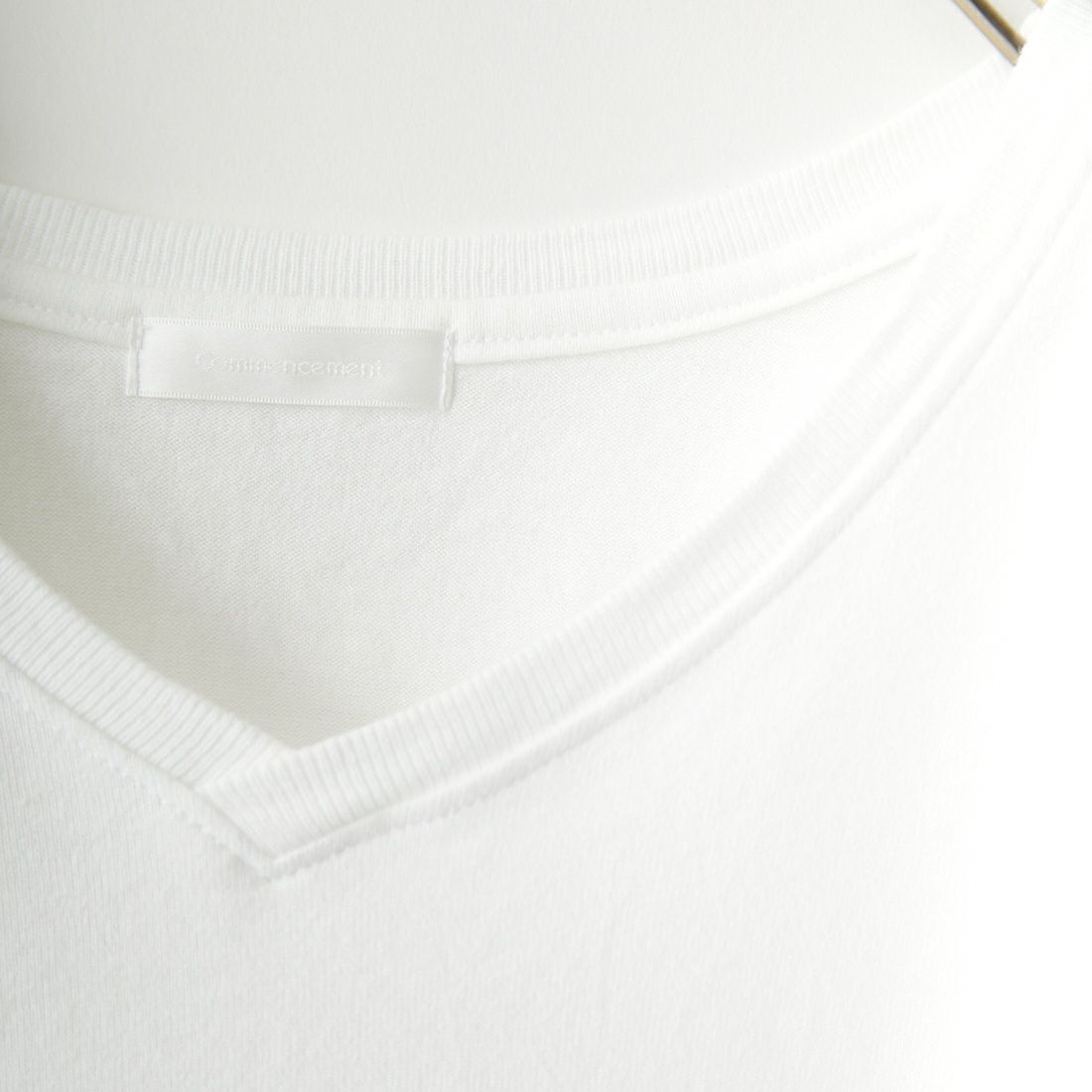 Commencement [コメンスメント] VネックドルマンショートスリーブTシャツ [C-185] WHITE