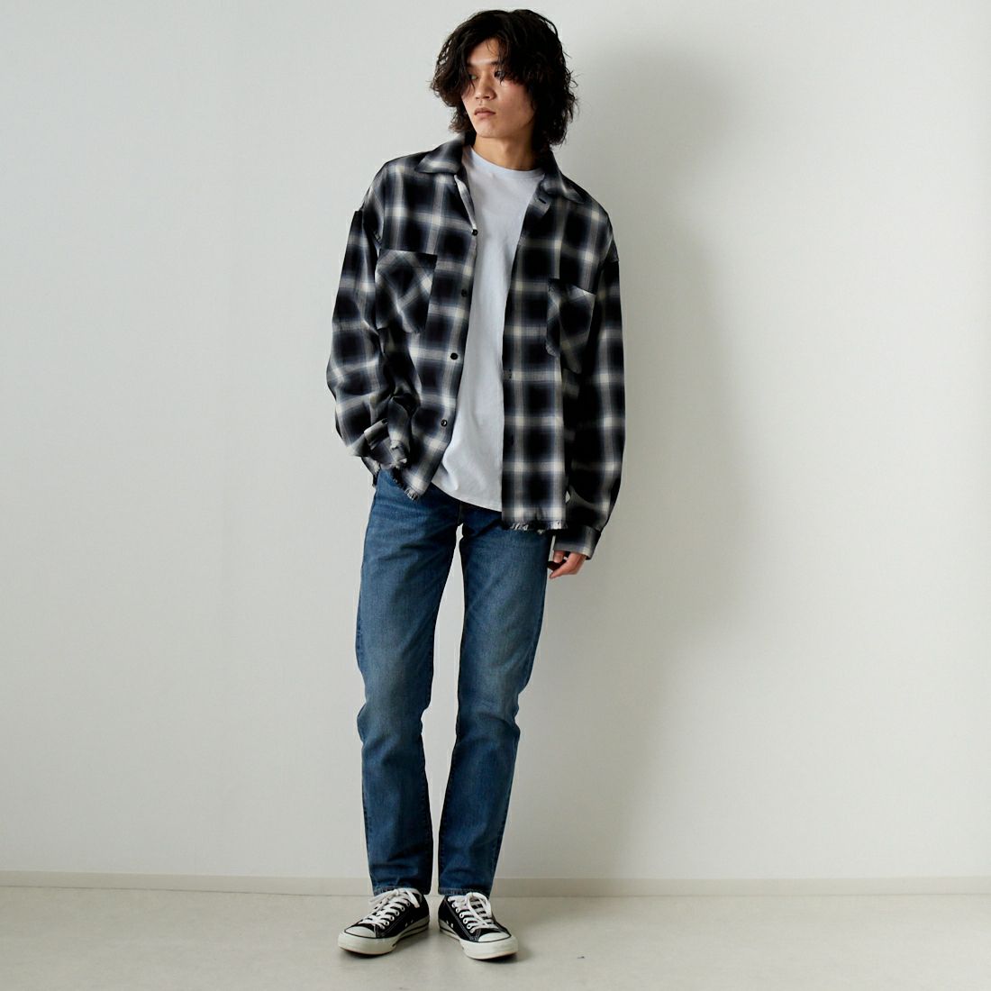 LEVI'S [リーバイス] レギュラーテーパード 502(TM) [29507-00] 65 DARK VI &&モデル身長：182cm 着用サイズ：29&&