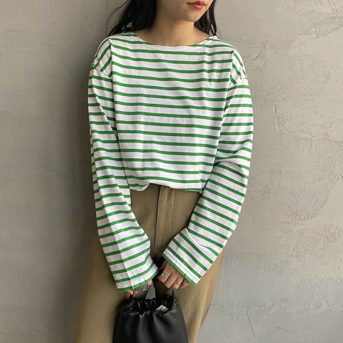 75 GREEN&&モデル身長：156cm 着用サイズ：F0&&