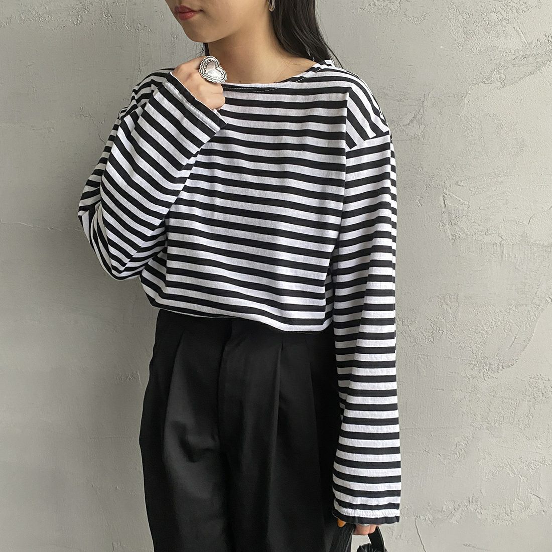 07 BLACK&&モデル身長：156cm 着用サイズ：F0&&