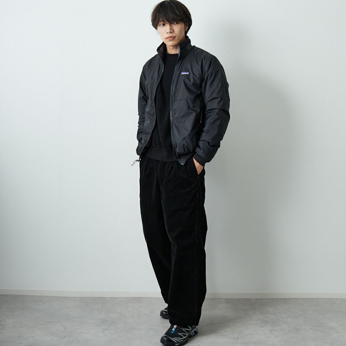 patagonia [パタゴニア] メンズ リバーシブル シェルド マイクロディニ ジャケット [26215] BLK &&モデル身長：179cm 着用サイズ：M&&