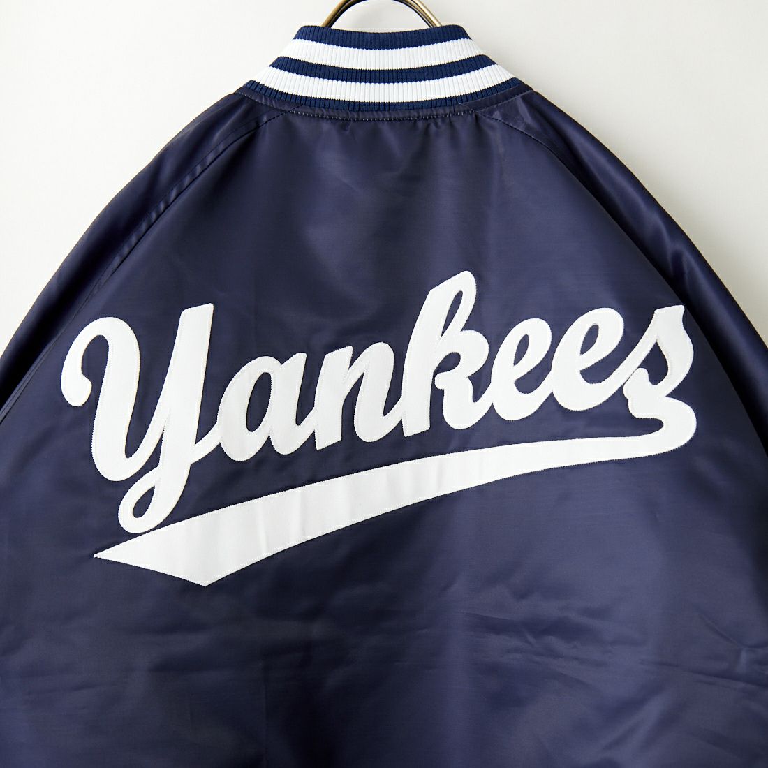 Fanatics [ファナティクス] 別注 MLB ロゴ刺繍 サテンスタジャン