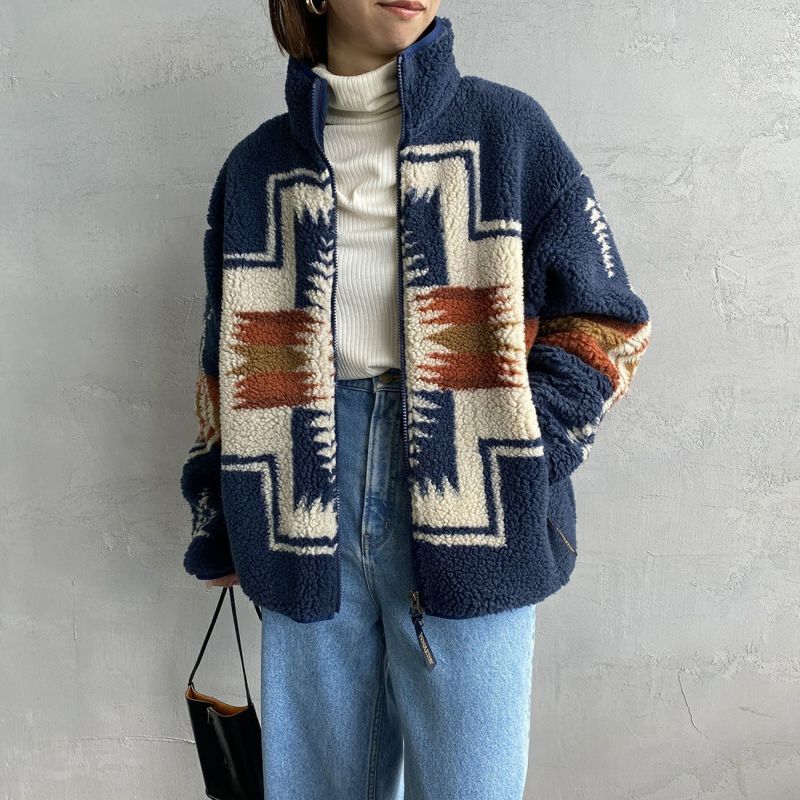 PENDLETON [ペンドルトン] ネイティブ柄 スタンドカラーボアブルゾン [2475-9015]｜ジーンズファクトリー公式通販サイト -  JEANS FACTORY Online Shop