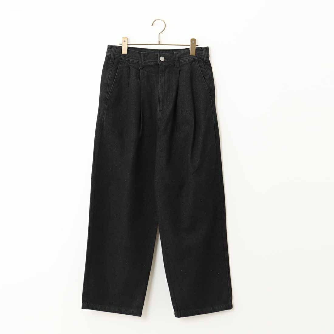 Jeans Factory Clothes [ジーンズファクトリークローズ] 2タックデニムワイドパンツ [JFC-224-052] BLACK USED