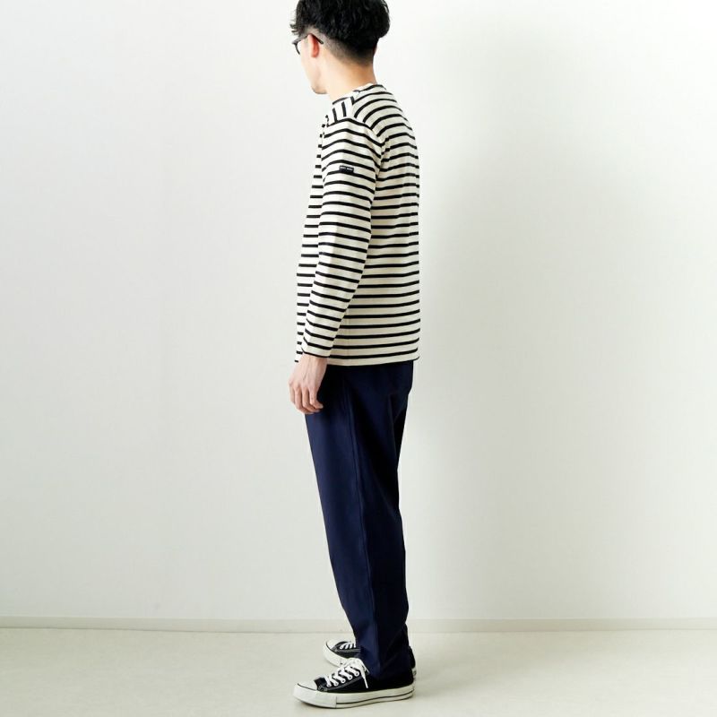 ボトムスス単品 HYKE striped long-slvtee バスクシャツ 長袖Tシャツ