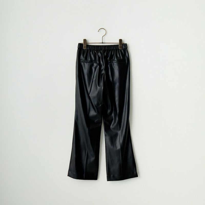 Jeans Factory Clothes [ジーンズファクトリークローズ] フェイクレザーセミフレアパンツ [216061] 04 ﾌﾞﾗｯｸ