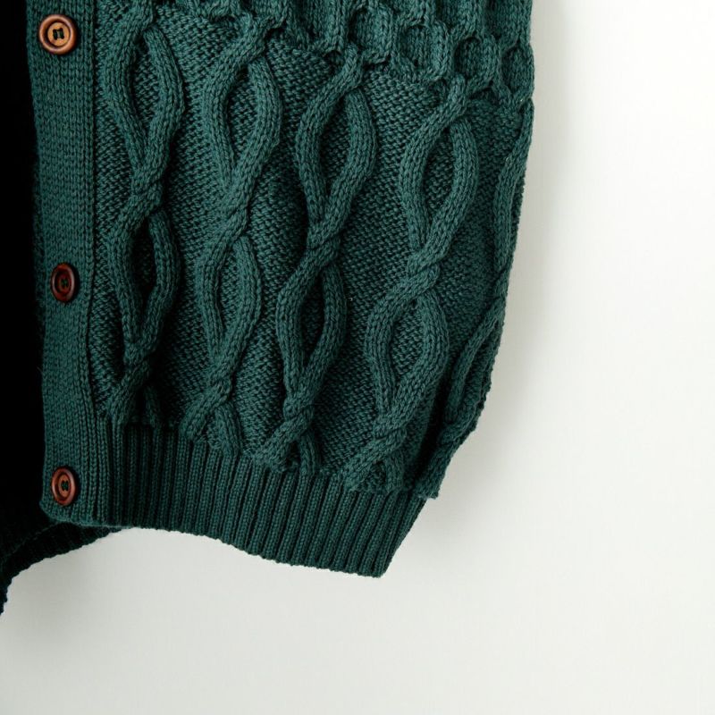 Oldderby Knitwear [オールドダービー ニットウエア] アラン編みマルチステッチカーディガン [JM4009] PINO