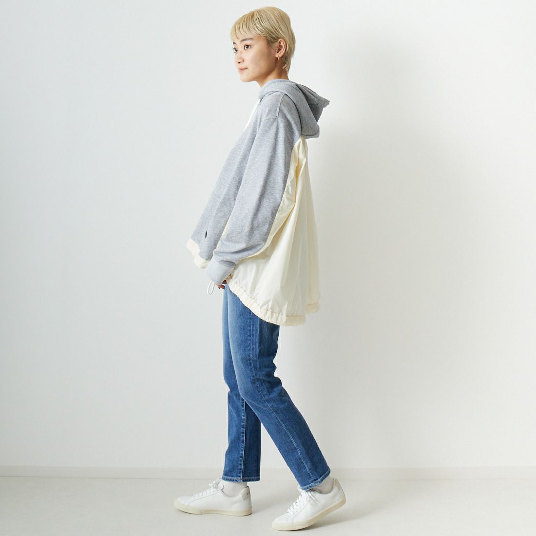 RED CARD TOKYO [レッドカード トーキョー] 30th Anniversary ハイライズ スリムテーパードデニム [26230301FMD] A-FINE MID &&モデル身長：160cm 着用サイズ：24&&