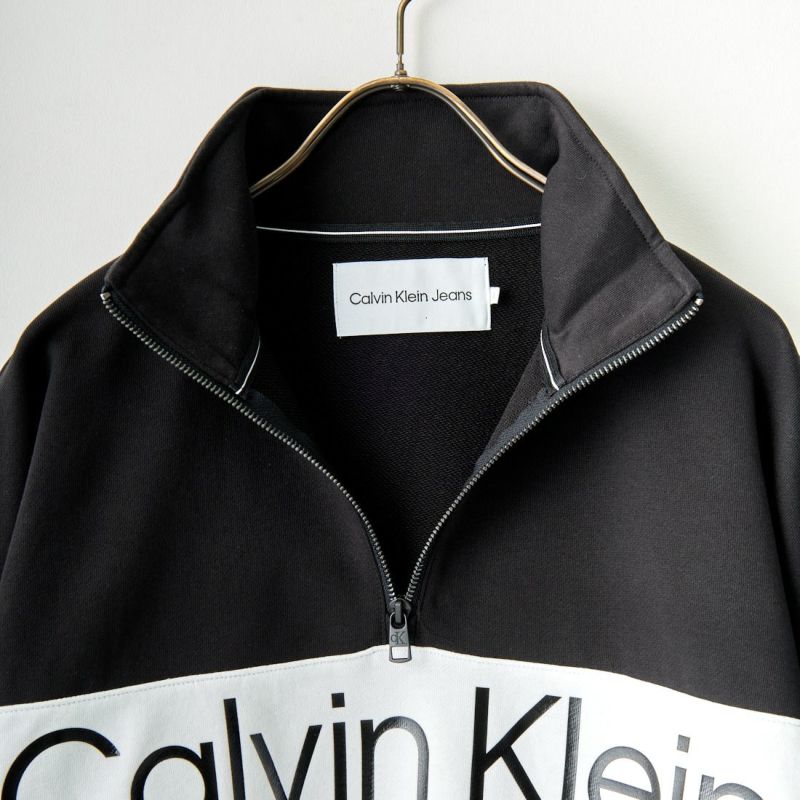 正規通販 Calvin Klein Jeans ハーフジップ レッド Ｌサイズ オシャレ