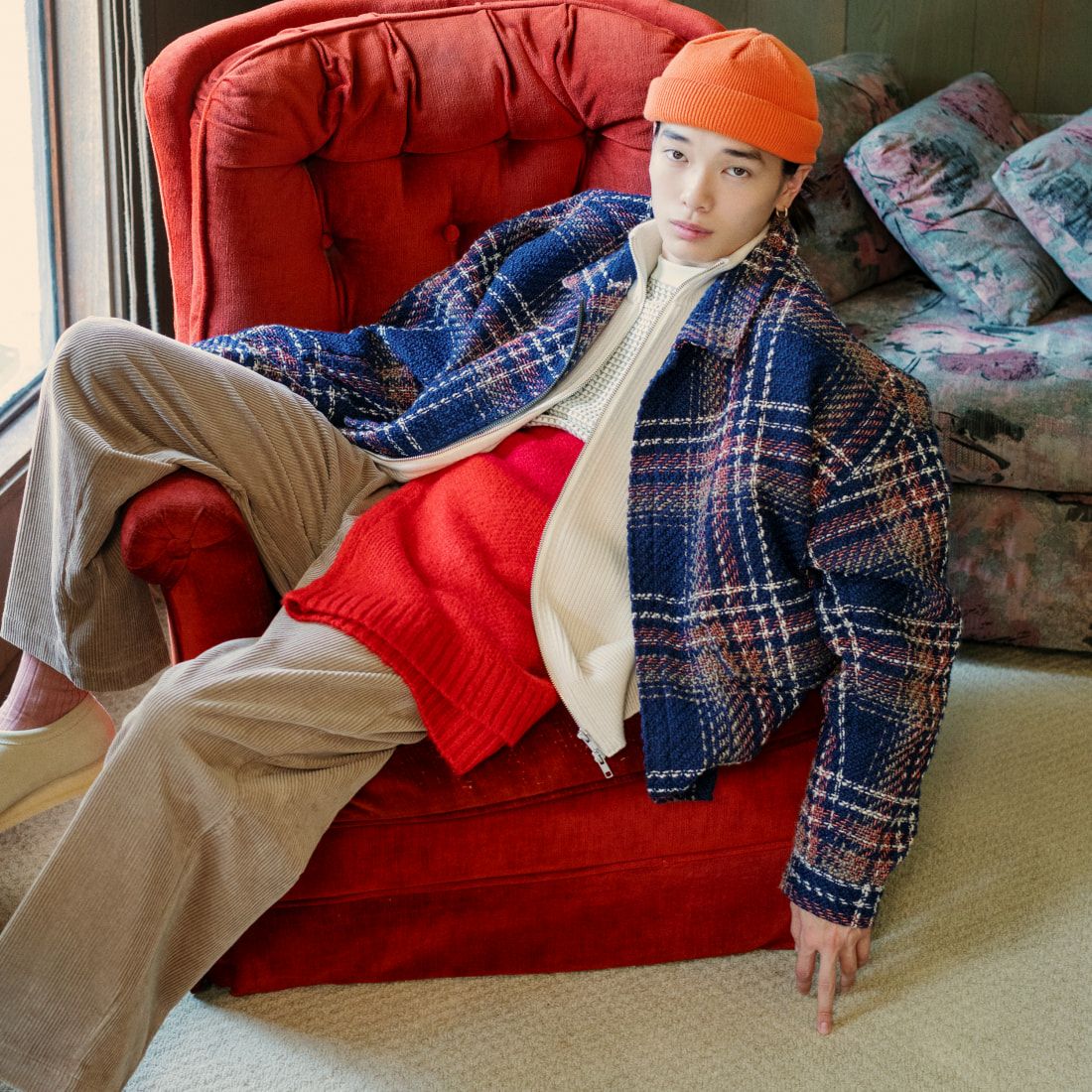 RACAL [ラカル] ロールニットキャップ [RL-18-935] ORANGE