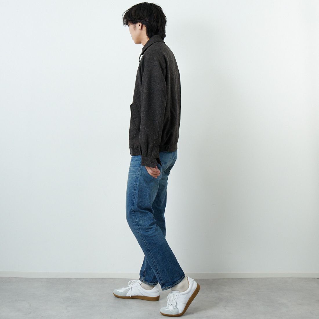 WAREHOUSE [ウエアハウス] 2ND-HAND デニムパンツ(USED WASH) [1105] UW (USED WASH 中)&&モデル身長：179cm 着用サイズ：32&&