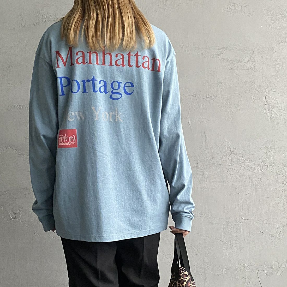 MANHATTAN PORTAGE [マンハッタンポーテージ] 別注 ロングスリーブバックプリントTシャツ [23SSMP-IN33-JF]