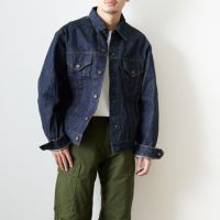 orSlow [オアスロウ] 別注 TYPE3 1960S デニムジャケット [81-6005-JF] 81 ONEWASH&&モデル身長：168cm 着用サイズ：4&&