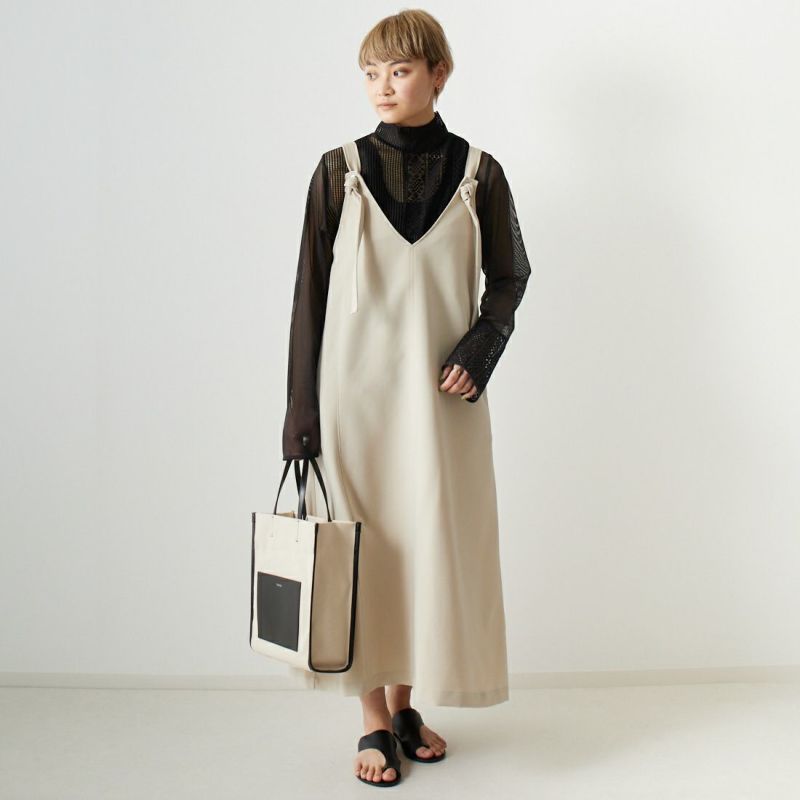 &g'aime [アンジェム] ミックスレース メッシュブラウス [988-62202] 09 ﾌﾞﾗｯｸ &&モデル身長：160cm 着用サイズ：F&&