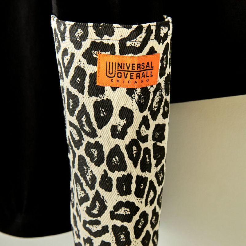 UNIVERSAL OVERALL [ユニバーサルオーバーオール] 別注 7分袖 カバーオールTシャツ [U2311278IN-JF] BK/LEOPARD