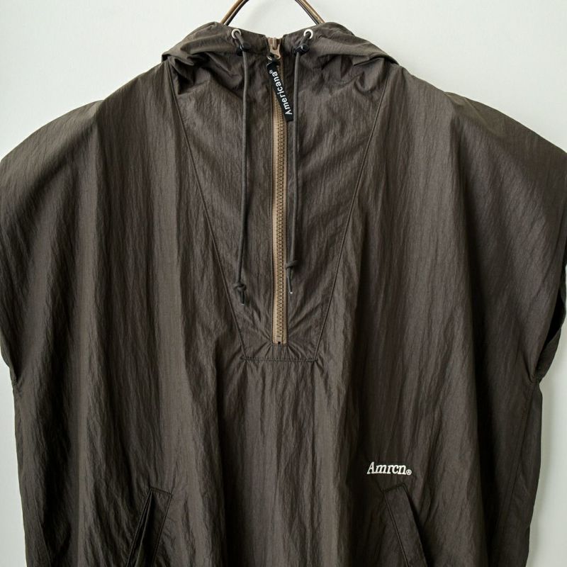 Americana × JEANS FACTORY [アメリカーナ × ジーンズファクトリー] 別注 ノースリーブ ナイロンワンピース [ASO-M-610-JF] BROWN