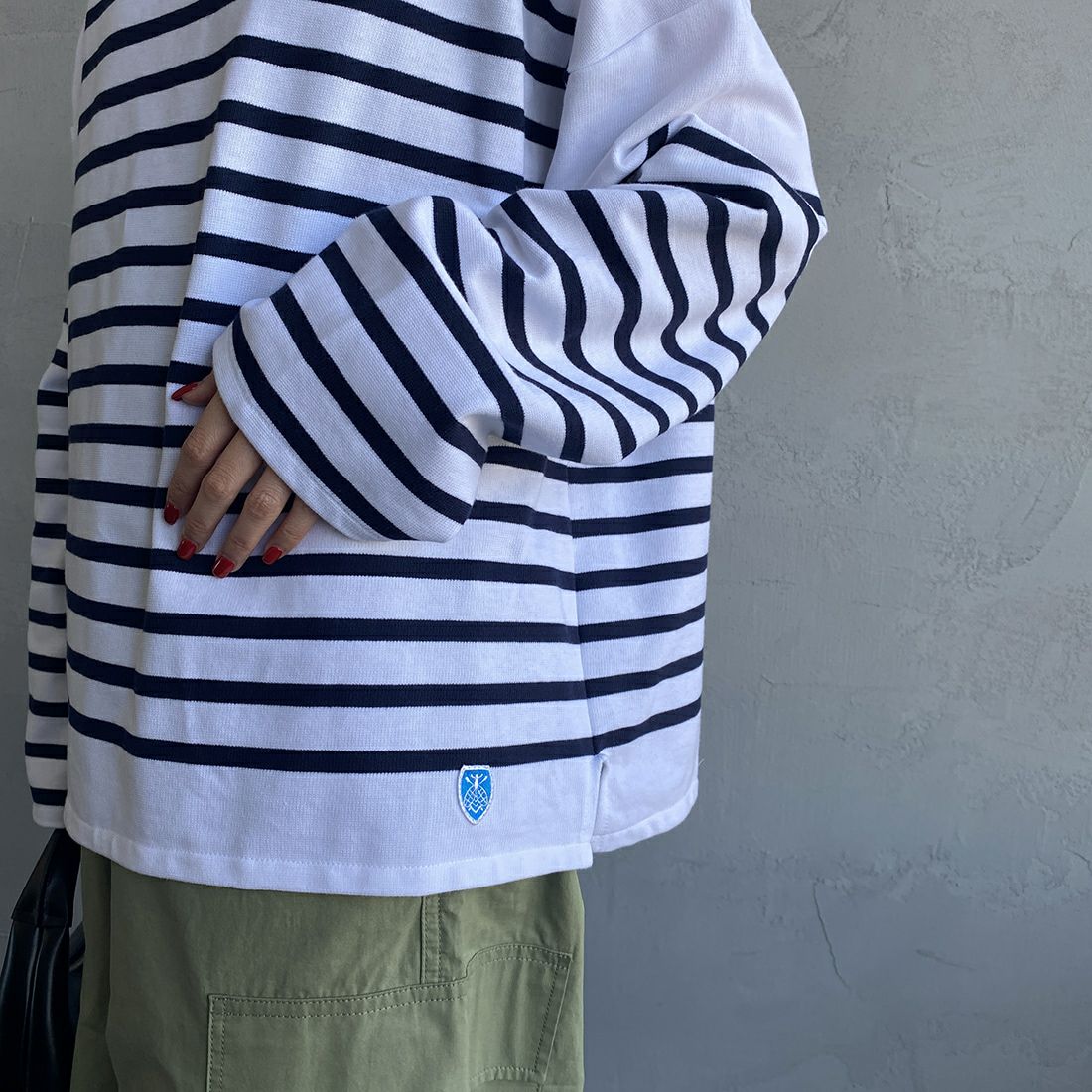 ORCIVAL [オーシバル] ボートネック プルオーバーTシャツ [6819] WHI/PIR