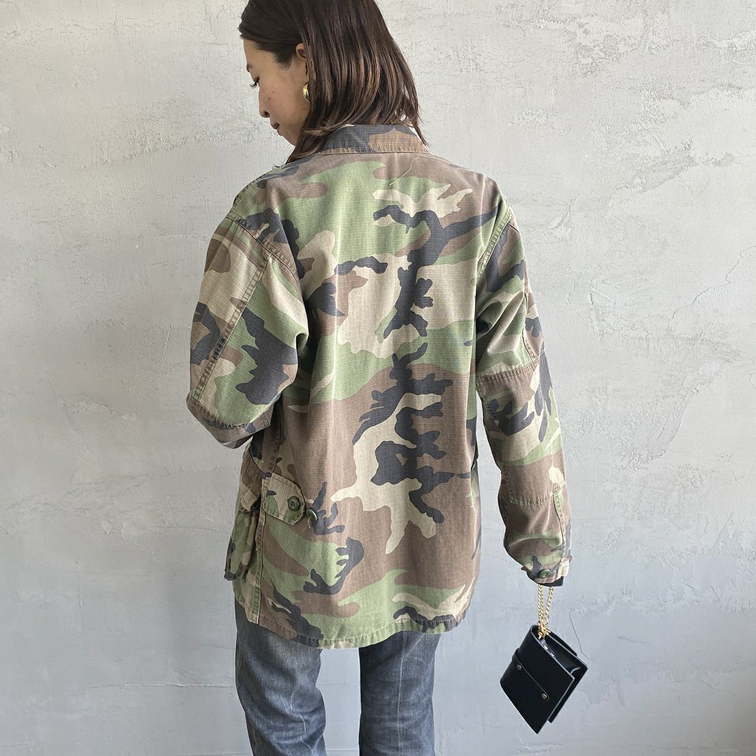 ROTHCO [ロスコ] BDU シャツジャケット [BDSH-OZONE] WOODLAND &&モデル身長：163cm 着用サイズ：XS&&
