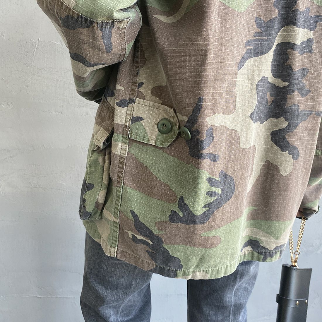 ROTHCO [ロスコ] BDU シャツジャケット [BDSH-OZONE] WOODLAND &&モデル身長：163cm 着用サイズ：XS&&