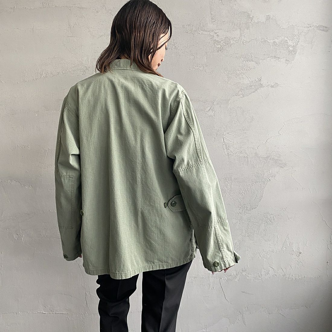 ROTHCO [ロスコ] BDU シャツジャケット [BDSH-OZONE] OLIVE &&モデル身長：163cm 着用サイズ：XS&&