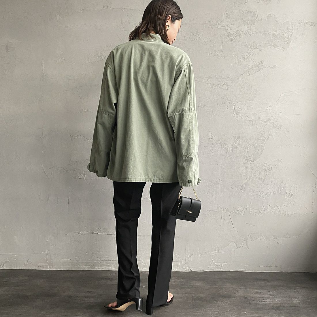 ROTHCO [ロスコ] BDU シャツジャケット [BDSH-OZONE] OLIVE &&モデル身長：163cm 着用サイズ：S&&
