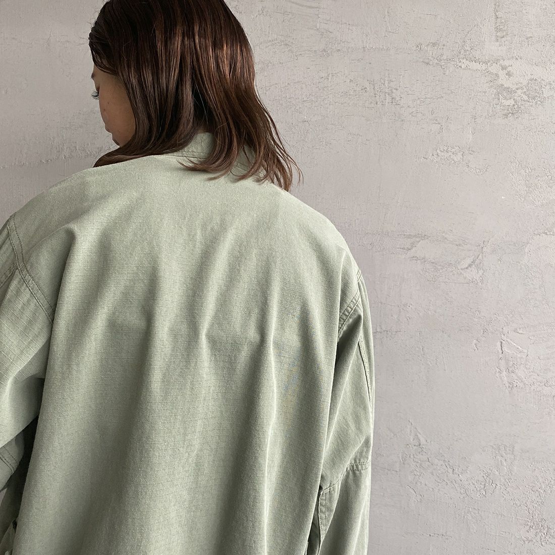 ROTHCO [ロスコ] BDU シャツジャケット [BDSH-OZONE] OLIVE &&モデル身長：163cm 着用サイズ：S&&