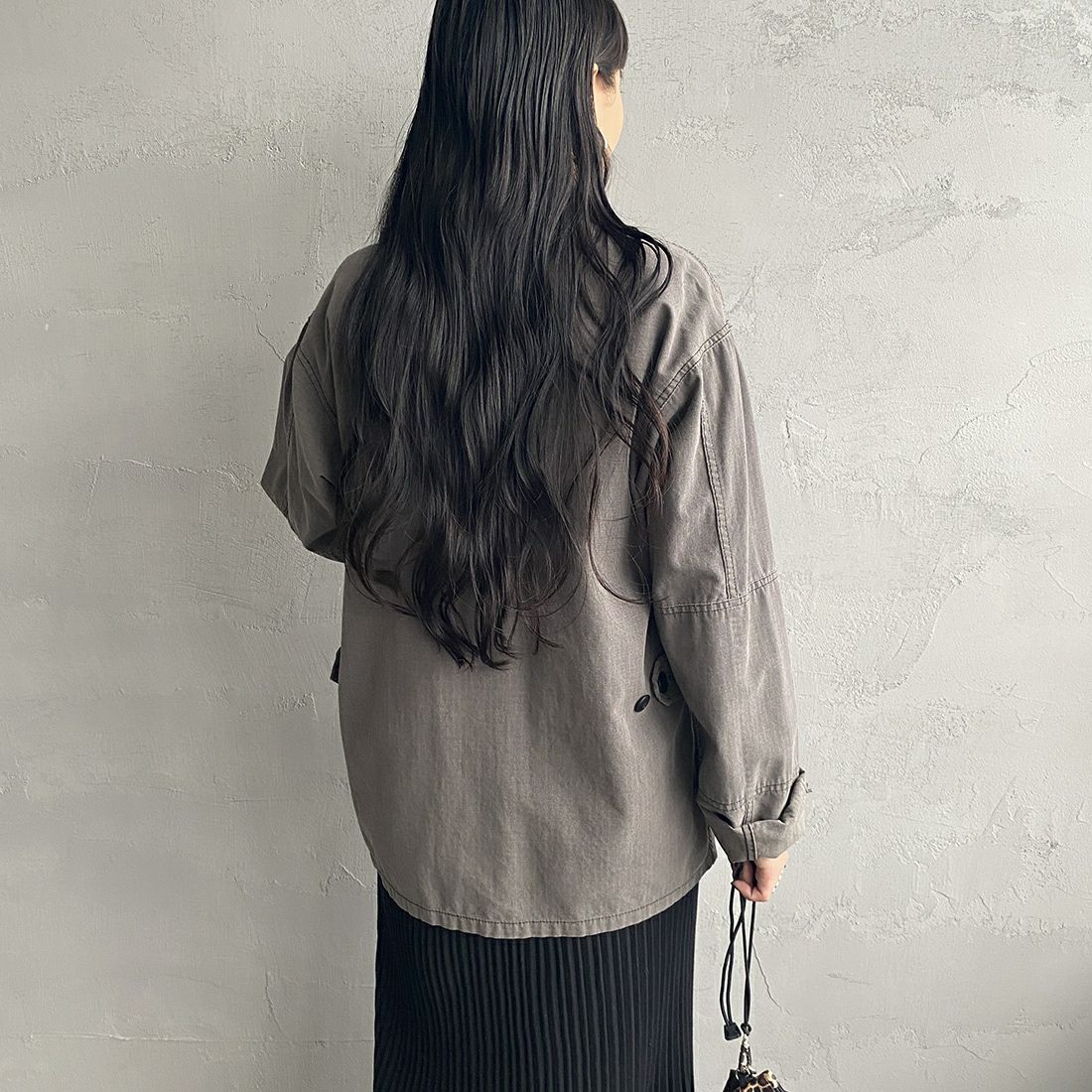 ROTHCO [ロスコ] BDU シャツジャケット [BDSH-OZONE] BLACK &&モデル身長：156cm 着用サイズ：S&&