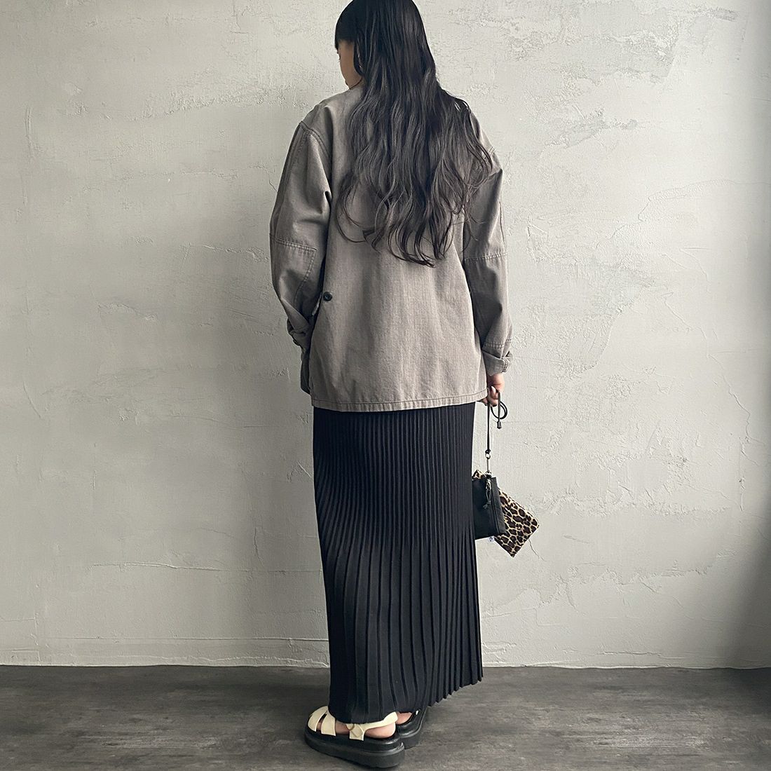 ROTHCO [ロスコ] BDU シャツジャケット [BDSH-OZONE] BLACK &&モデル身長：156cm 着用サイズ：S&&