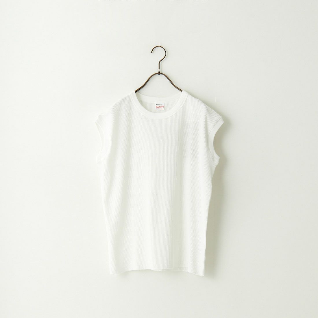 Health knit [ヘルスニット] 別注 ノースリーブワッフルTシャツ [HR2301L004IN-JF] BLACK