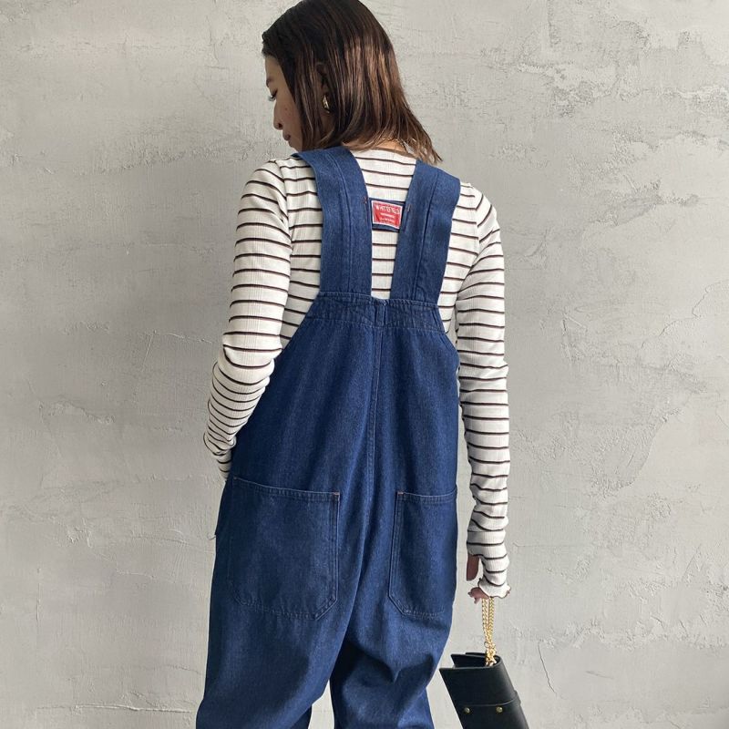 WHITE FIELD [ホワイトフィールド] 別注 オーバーオール [WF-002OA-TW3W-JF] DENIM &&モデル身長：163cm 着用サイズ：M&&