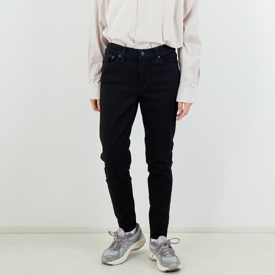 BIG JOHN [ビッグジョン] ヌードレッグ [MML106K] BK12 &&モデル身長：160cm 着用サイズ：S&&