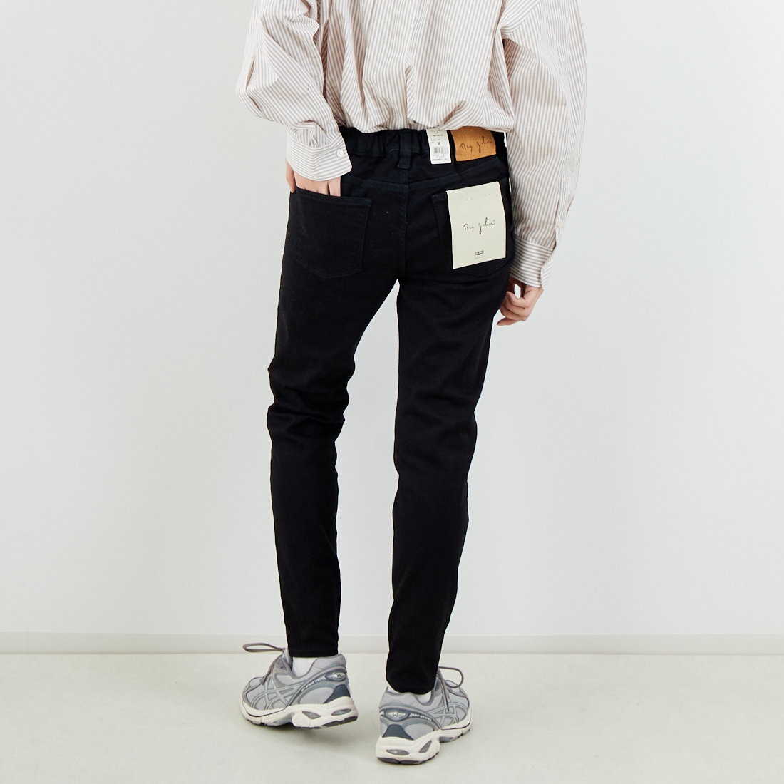 BIG JOHN [ビッグジョン] ヌードレッグ [MML106K] BK12 &&モデル身長：160cm 着用サイズ：S&&