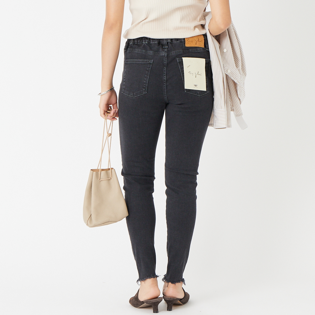 BIG JOHN [ビッグジョン] ヌードレッグ [MML106K] 413F&&モデル身長：156cm 着用サイズ：XS&&