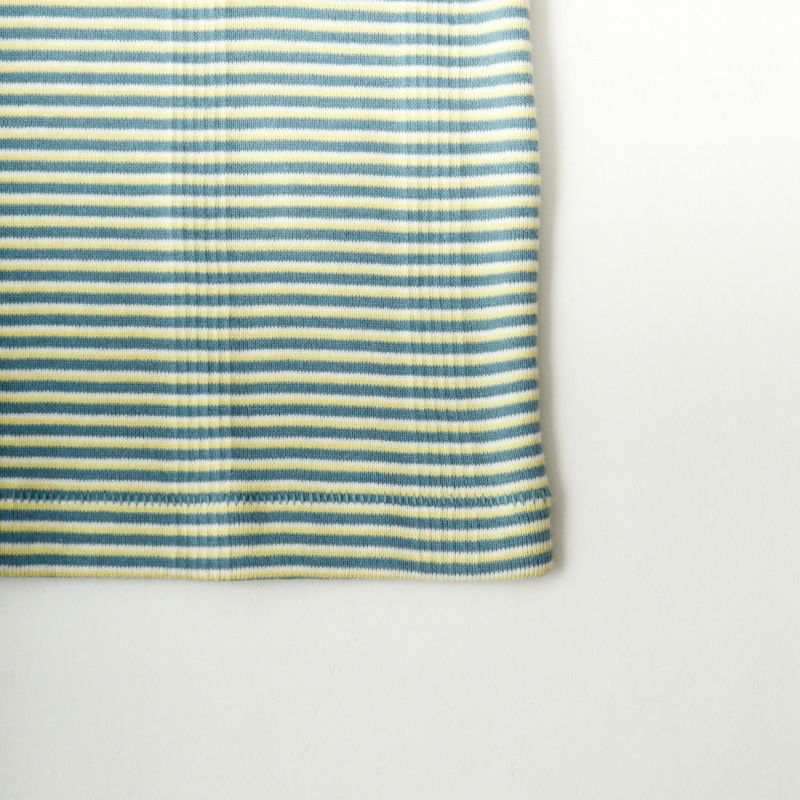 Robert P.Miller [ロバートピーミラー] 別注 配色ボーダー 5分袖クルーネックTシャツ [RM231-248IN-JF] BLUE