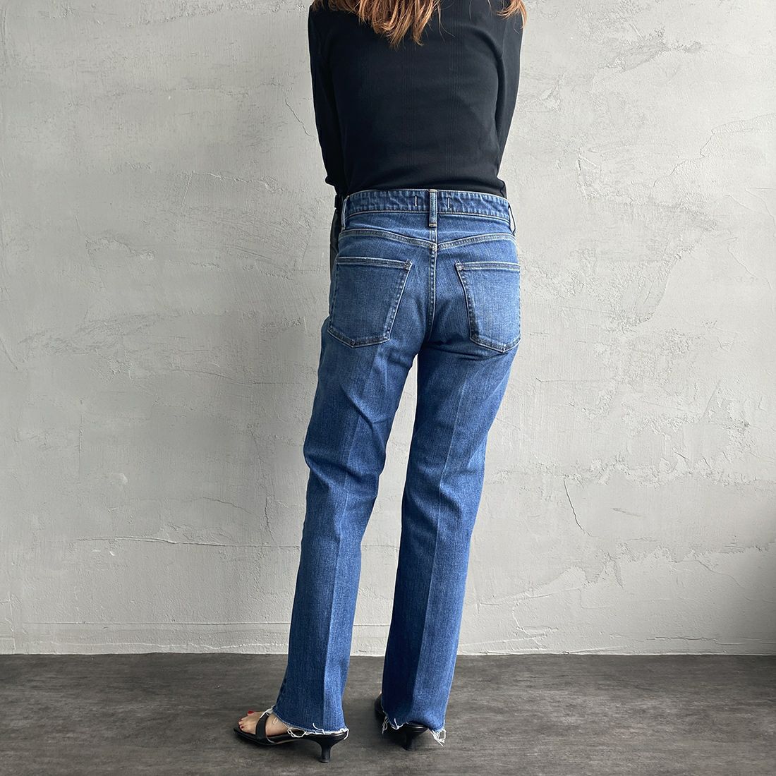 RED CARD TOKYO [レッドカード トーキョー] 辺見えみりコラボレーションモデル Emily ミッドライズフレアデニム [493513HE01-JF] C-MID BLU