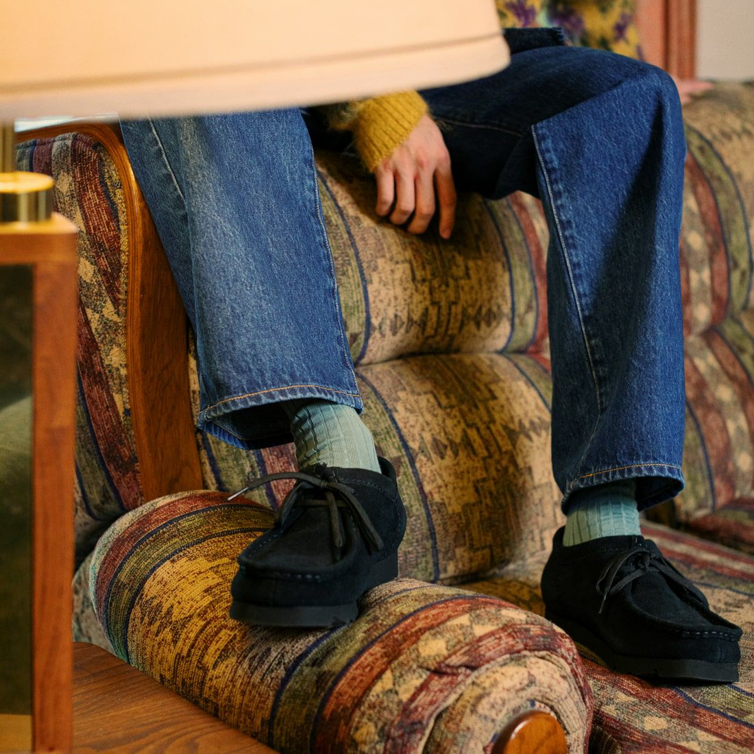 NEEDBY heritage [ニードバイヘリテージ] 別注 JOE ストレートデニム [JOE-JF] DB &&モデル身長：174cm 着用サイズ：31&&