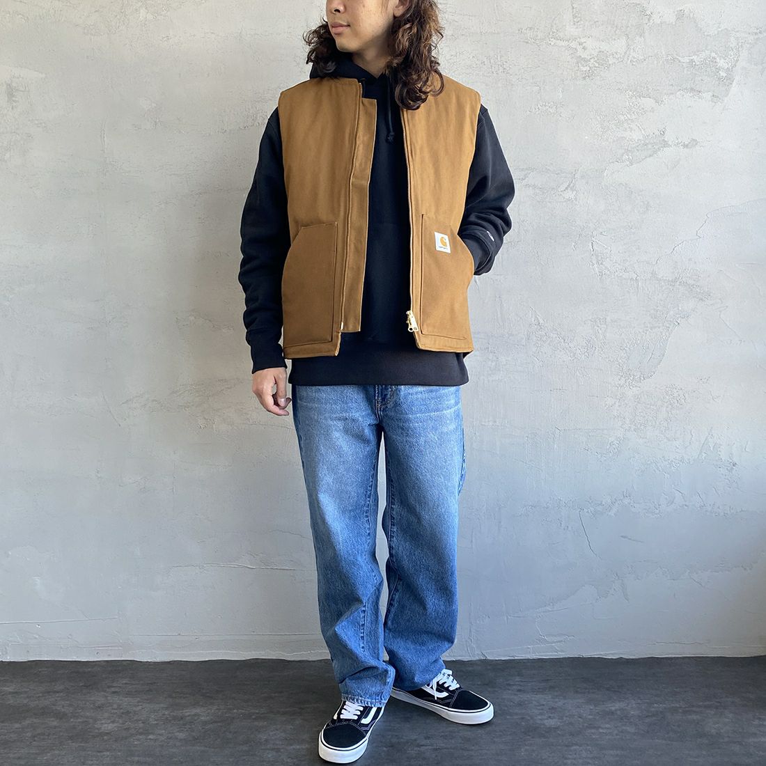 NEEDBY heritage [ニードバイヘリテージ] 別注 JOE ストレートデニム [JOE-JF] MB &&モデル身長：173cm 着用サイズ：30&&