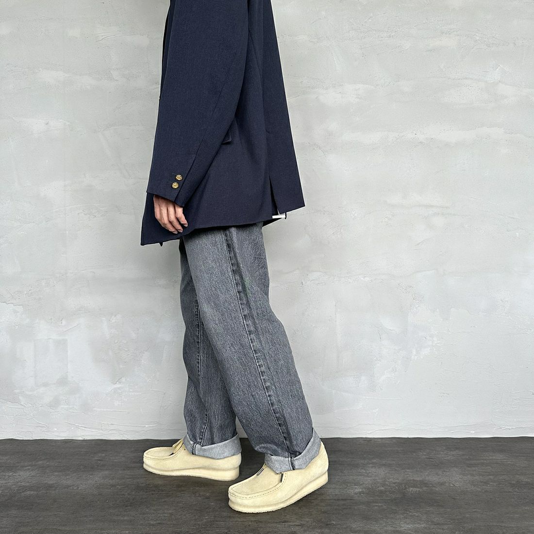 NEEDBY heritage [ニードバイヘリテージ] 別注 JOE ストレートデニム [JOE-JF] DG &&モデル身長：168cm 着用サイズ：31&&