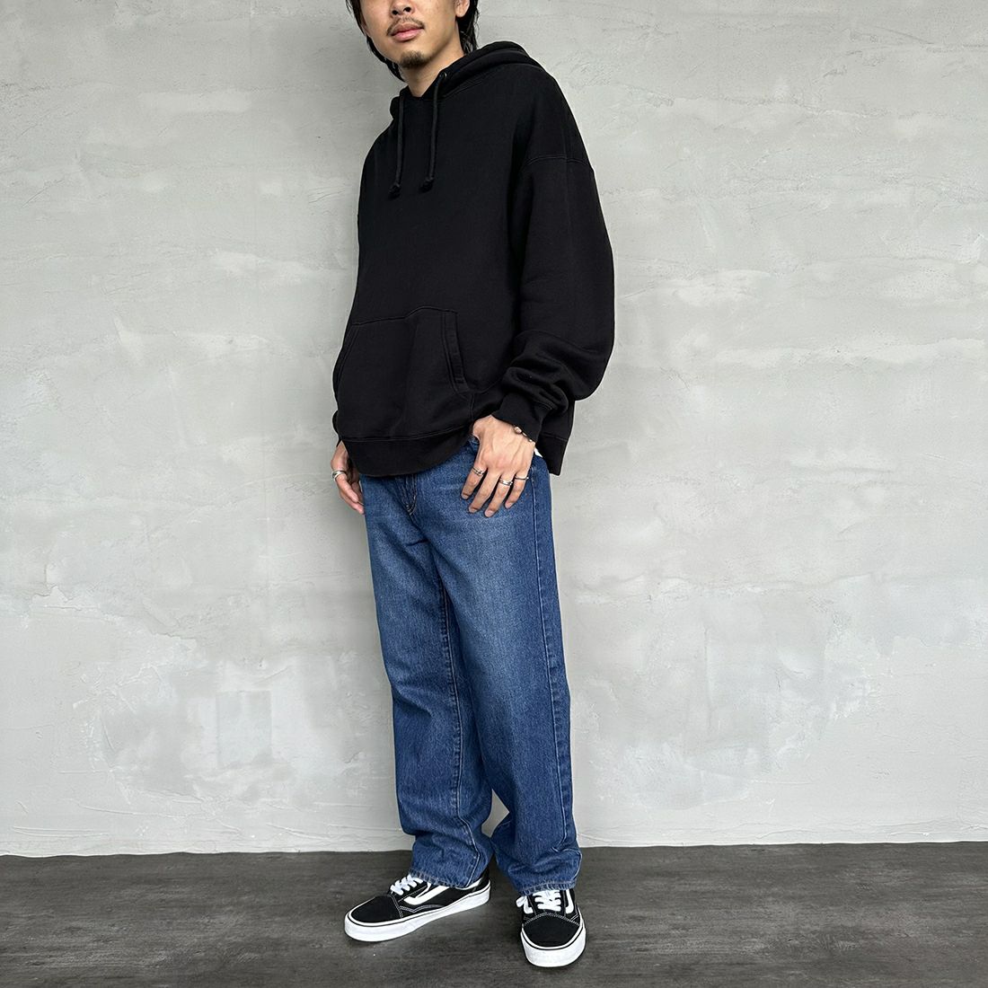 NEEDBY heritage [ニードバイヘリテージ] 別注 JOE ストレートデニム [JOE-JF] DB &&モデル身長：173cm 着用サイズ：31&&