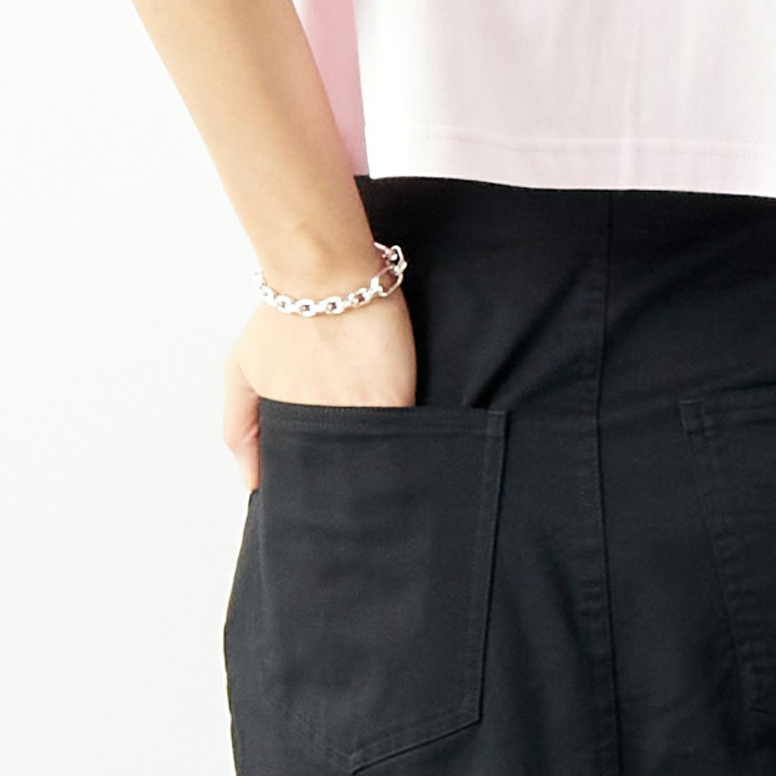 Jeans Factory Clothes [ジーンズファクトリークローズ] コットンストレッチタイトベイカースカート [ISJF-01] BLACK &&モデル身長：167cm 着用サイズ：38&&