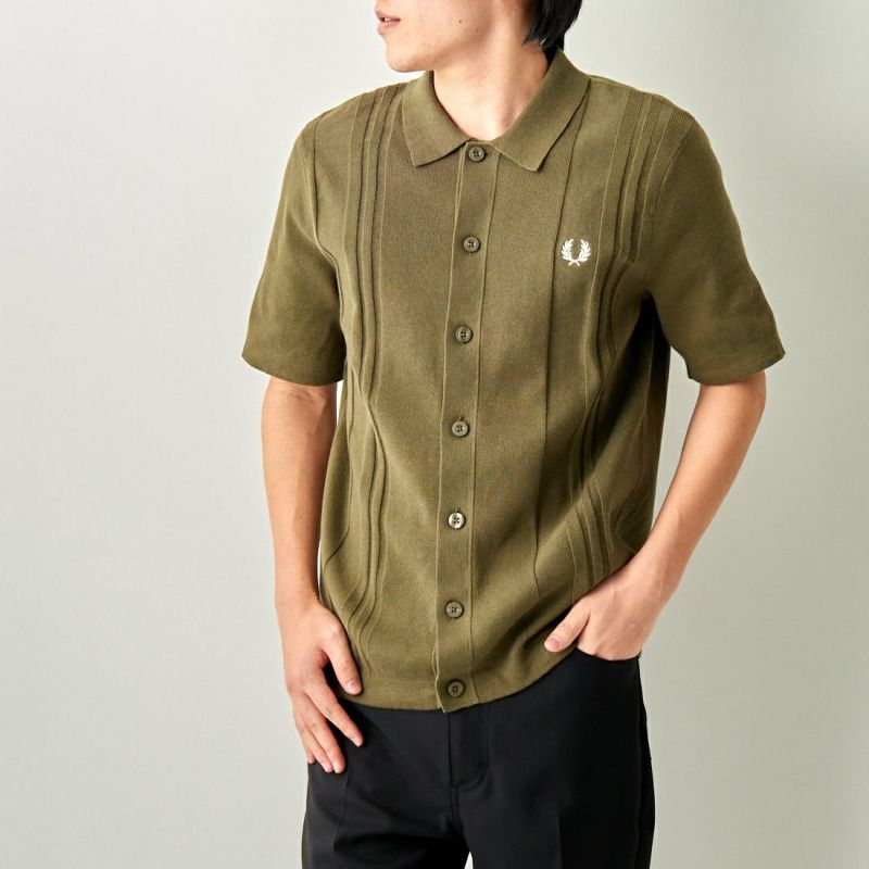 FRED PERRY [フレッドペリー] ボタンスルー ニッティドシャツ [K5524