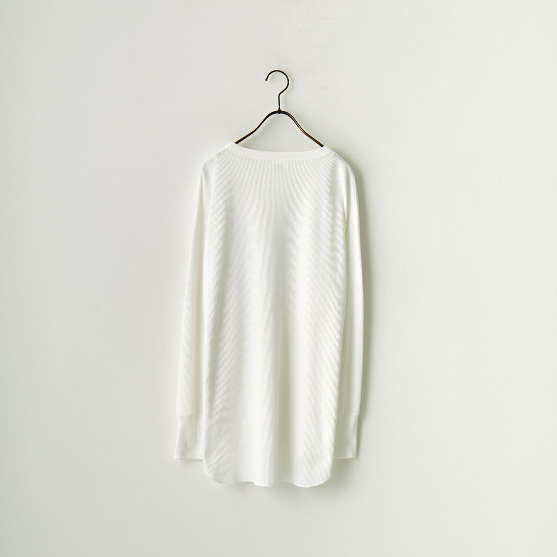 Health knit [ヘルスニット] 別注 ワッフルボーダー クルーネックTシャツ [H2202W001IN-JF] WHITE