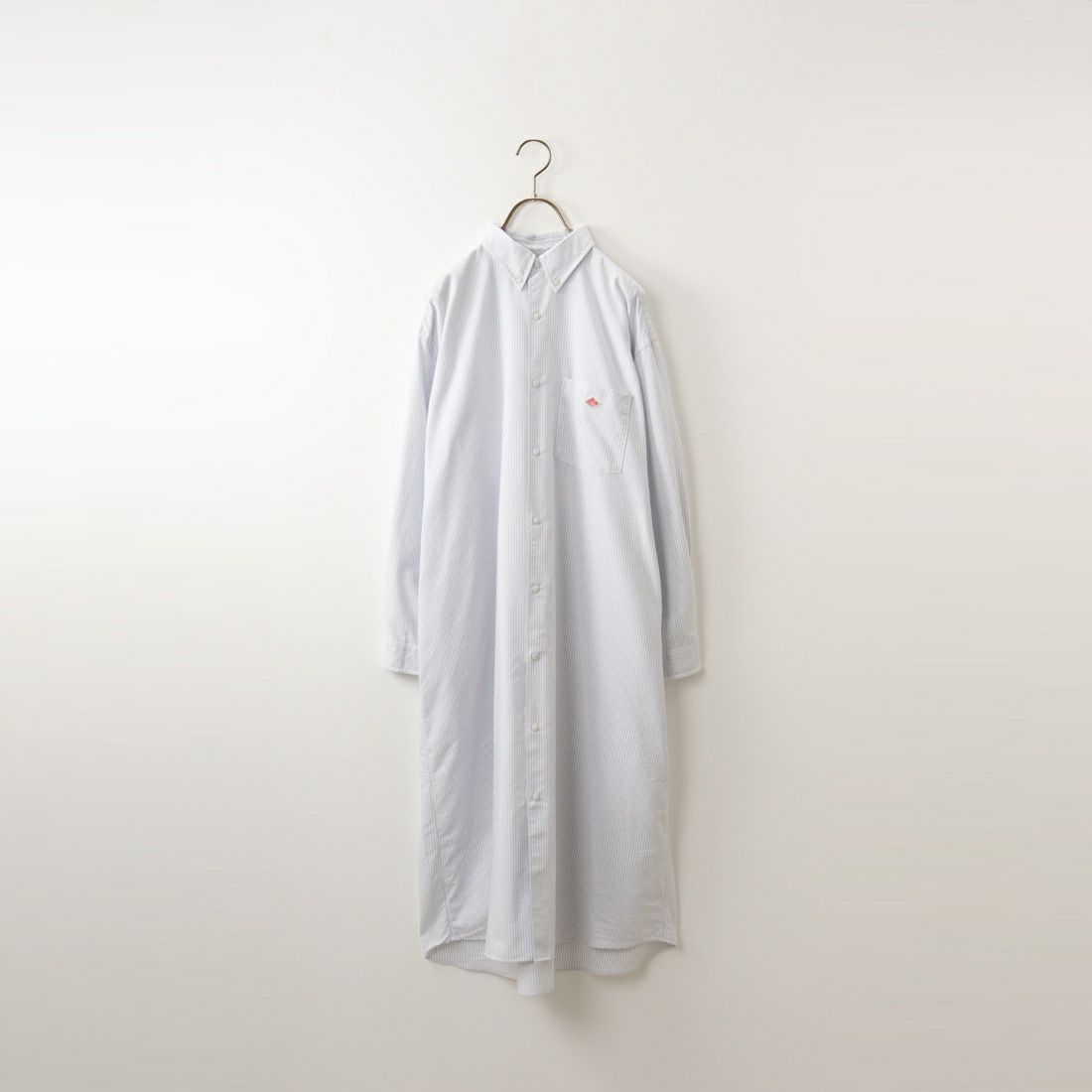 DANTON [ダントン] クールマックスオックスフォード ボタンダウン ロングシャツ [DT-G0049CMX] WHITE/GREY