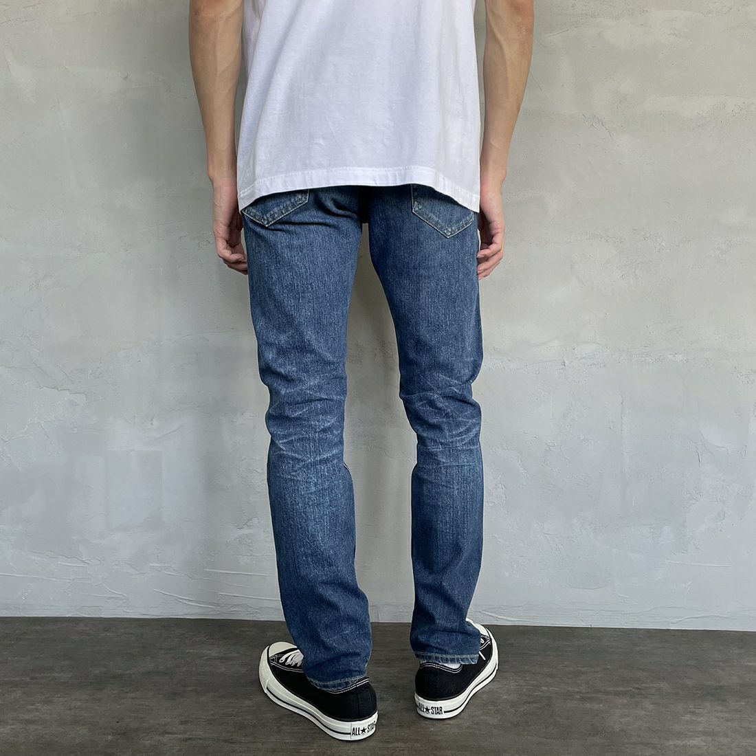 YANUK [ヤヌーク] スリムテーパード VINCENT2／ヴィンセント2 [57231002] PBL &&モデル身長：168cm 着用サイズ：29&&